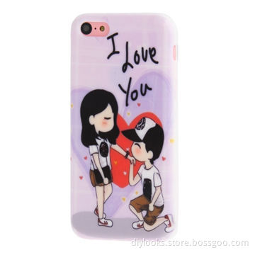 TPU Protective Case for iPhone 5C, with Graffiti Pattern